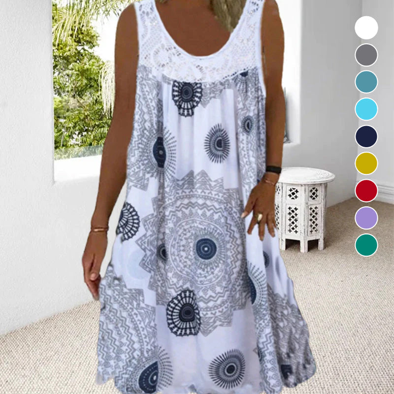 🌸👗 Vestido Estampado de Verano Sin Mangas para Mujer (Tamaño S-5XL) – Fresco, Elegante y Perfecto para los Días Soleados ☀️🌿