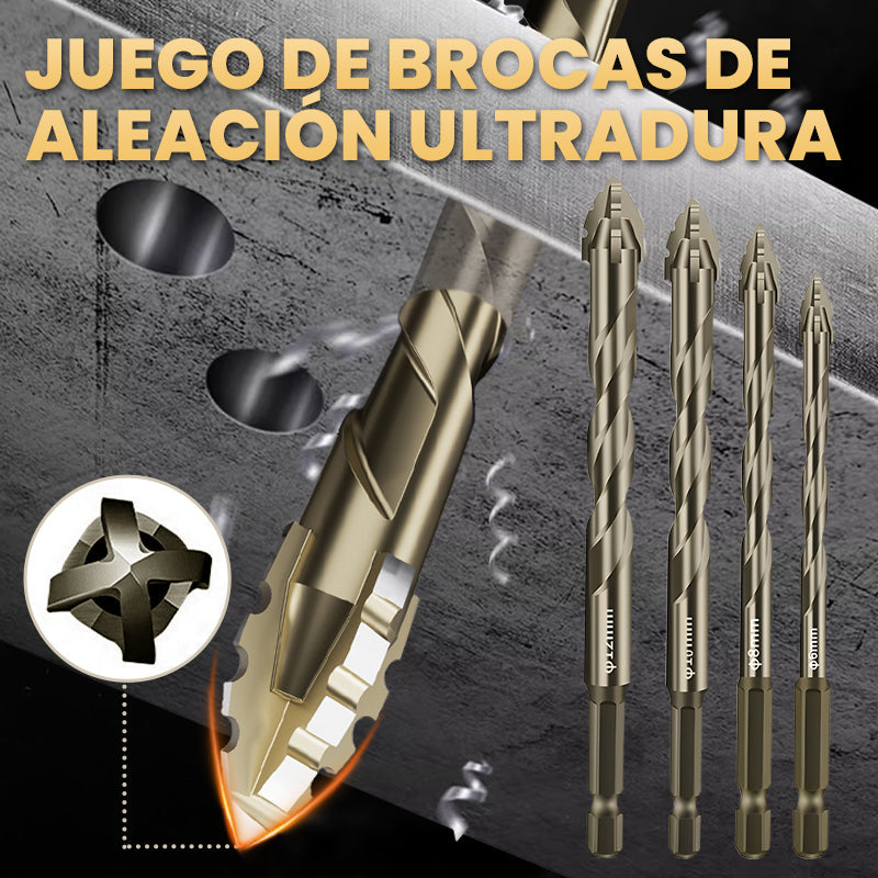 🛠️ Juego de Brocas Excéntricas Serradas de 4 Flautas – Alta Resistencia y Corte Preciso ✨⚡