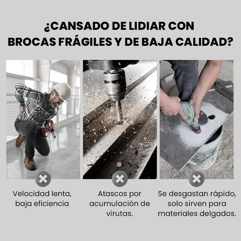 🛠️ Juego de Brocas Excéntricas Serradas de 4 Flautas – Alta Resistencia y Corte Preciso ✨⚡
