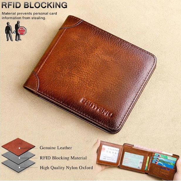 ⏰🔥 ¡50% DE DESCUENTO POR TIEMPO LIMITADO! 💼 Cartera Minimalista de Cuero para Hombre – Ultraplana, Segura y Elegante ✨🌟