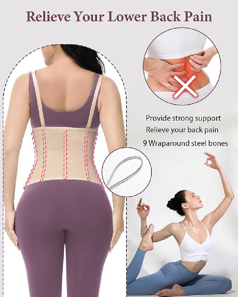 Shapshe® Faja Cinturilla Moldeadora de Uso Diario con Tirantes Removibles Corset Ajustable para Control de Abdomen