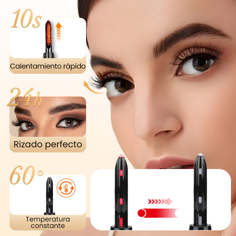 🥰2025 MÁS VENDIDO - BUY 1 GET 1 FREE!!🥰Herramienta de Rizador de Pestañas Calentadas【Smart eyelash curler, easy to carry】