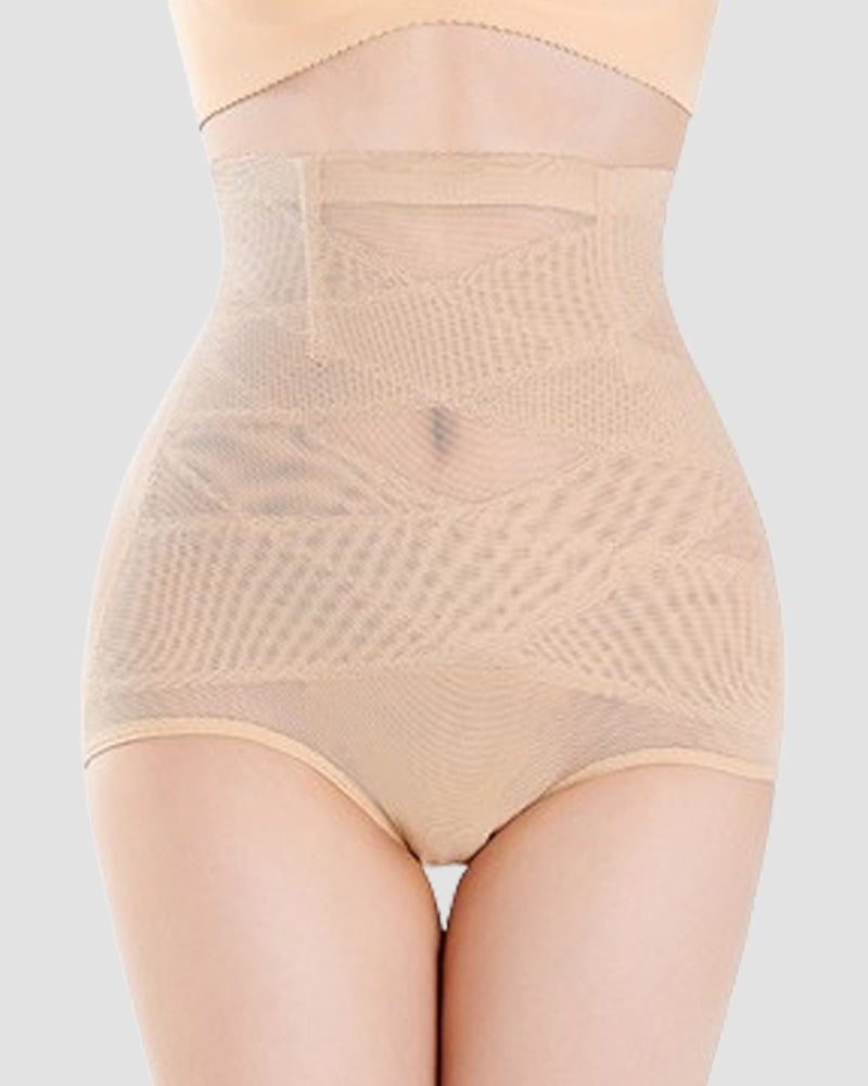 Panties Moldeadores de Control Abdominal Transpirables Levanta Glúteos Shorts Triangulares con Diseño Cruzado