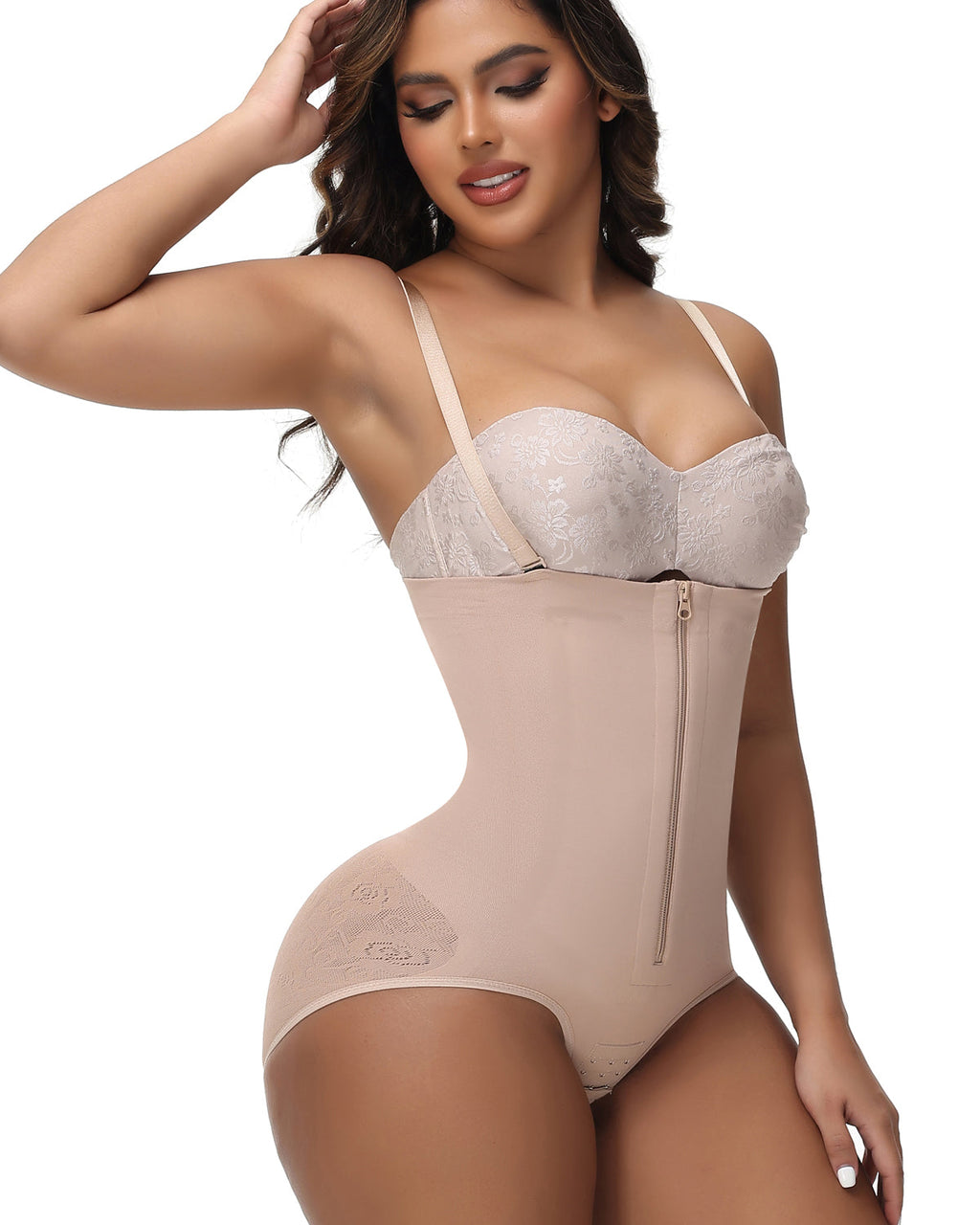 Shapshe® Shorts Faja Moldeadora de Alta Compresión con Cierre, Levanta Glúteos y Control de Abdomen