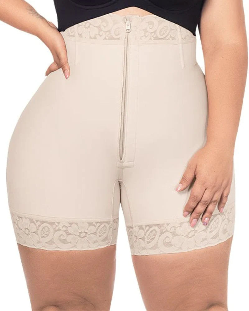 Shapshe® Short Moldeador con Cierre Levanta Glúteos de Cintura Alta con Detalle de Encaje