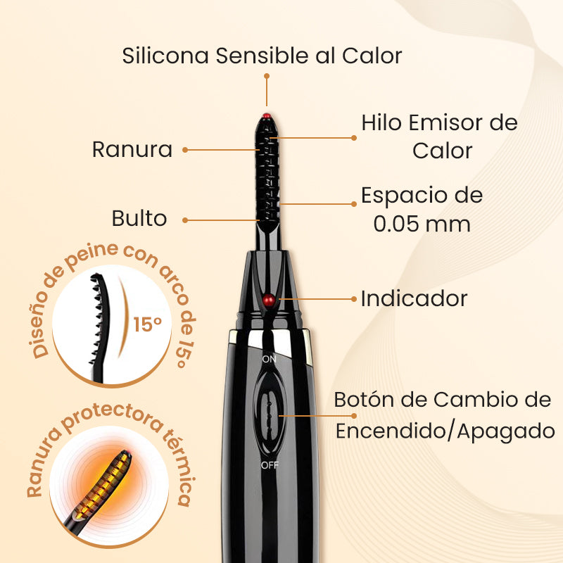 🥰2025 MÁS VENDIDO - BUY 1 GET 1 FREE!!🥰Herramienta de Rizador de Pestañas Calentadas【Smart eyelash curler, easy to carry】
