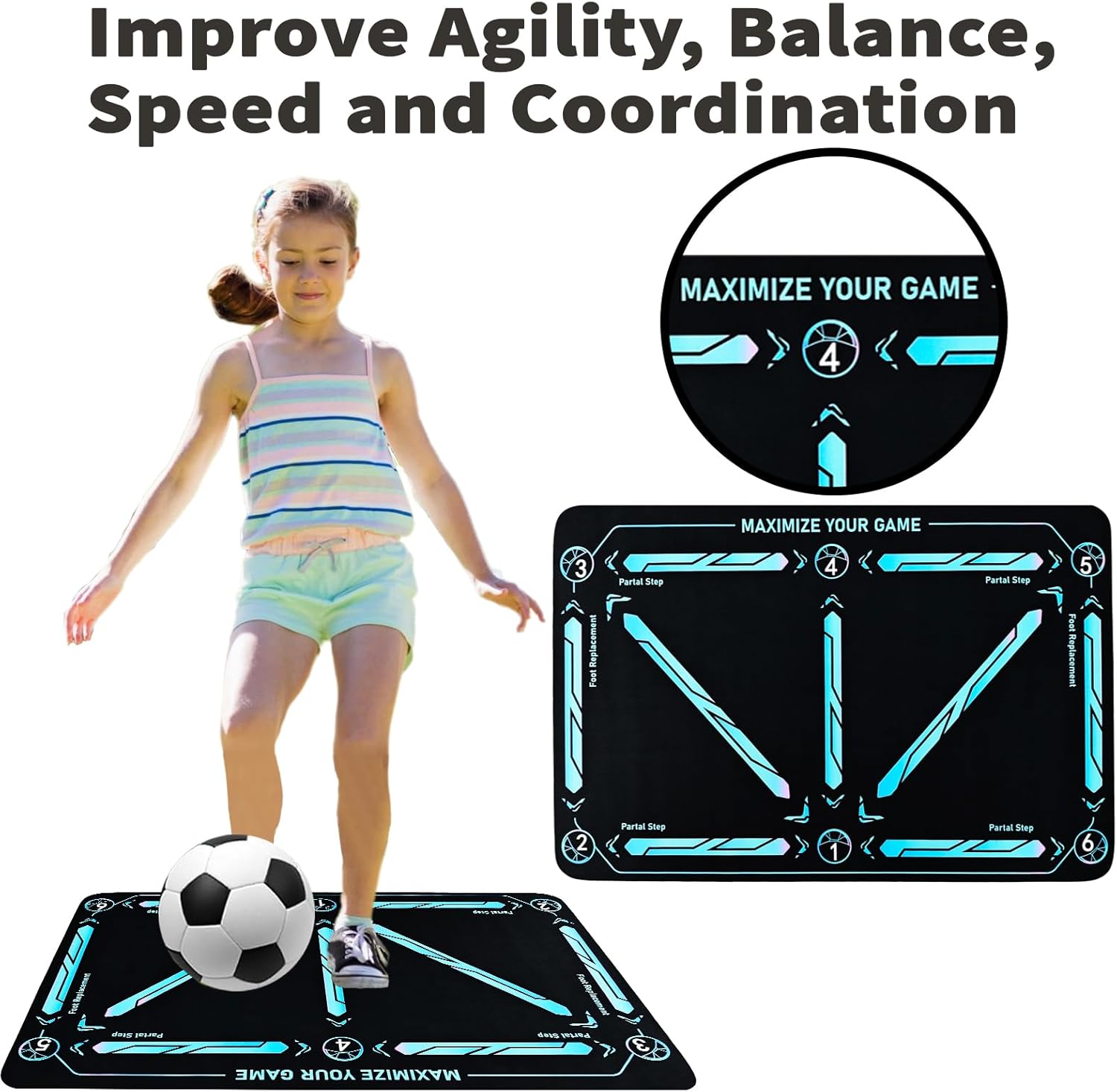 ⚽🔥 ¡50% de DESCUENTO! Tapete de Entrenamiento de Fútbol Antideslizante y Silencioso – Ideal para Todos los Niveles