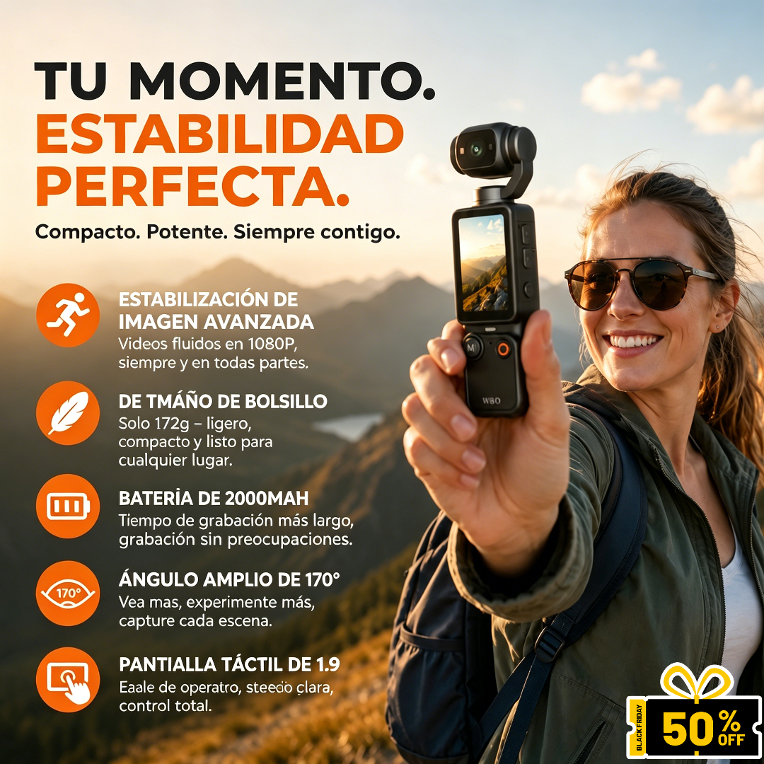 📸✨【Edición limitada – 50% de descuento】Cámara de bolsillo con pantalla abatible – Selfies perfectas 📱💄 Comparte al instante, sin necesidad de editar
