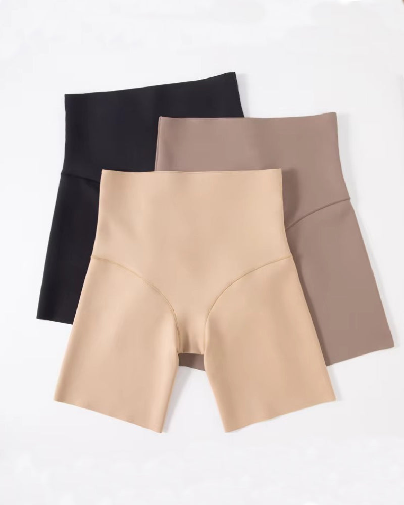 Shorts moldeadores de faja gruesos antideslizantes con control de abdomen y elasticidad sin costuras
