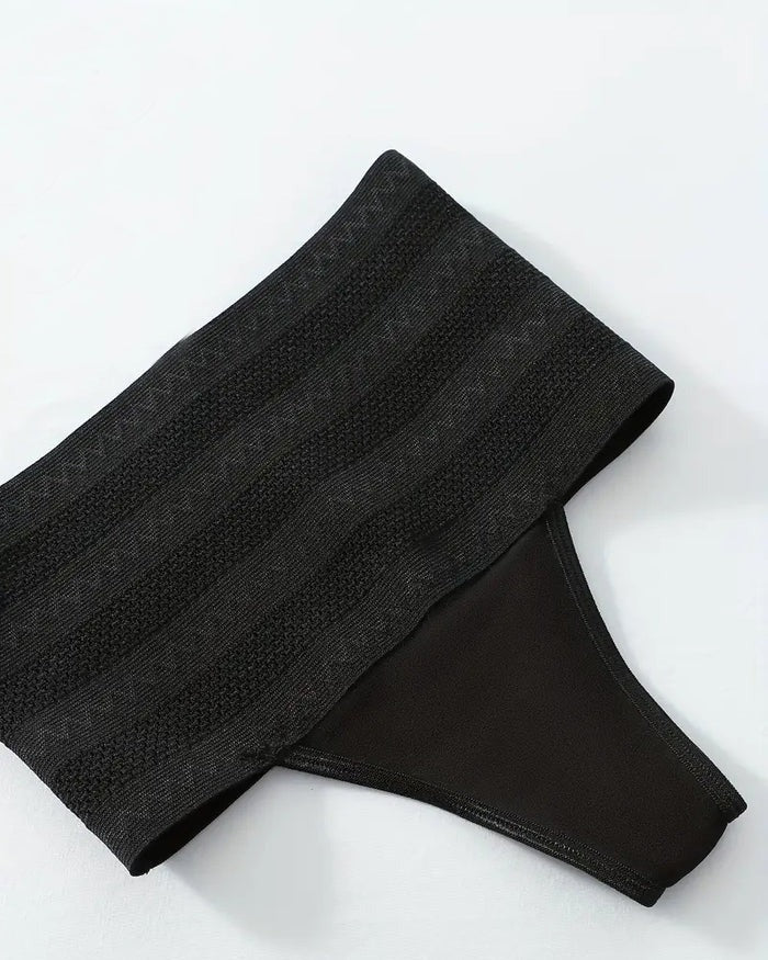 Tanga moldeadora de talle alto para mujer, transpirable, control de abdomen, ropa interior modeladora