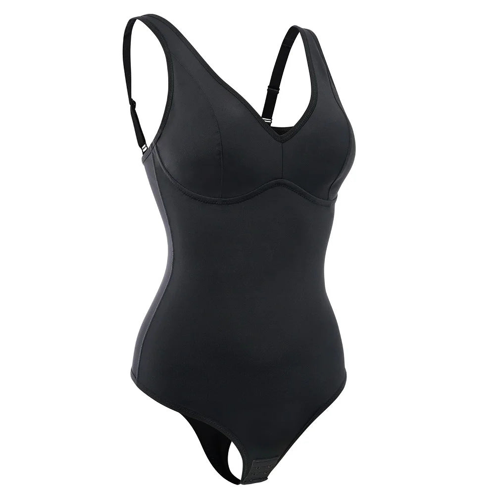 Modelador Corporal Slim Control de Abdomen Body Shaper con Escote en V Profundo y Tanga