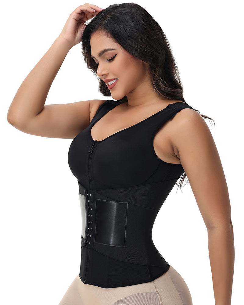 Shapshe® Zipper & Button Double Pressure Sports Waist Trainer