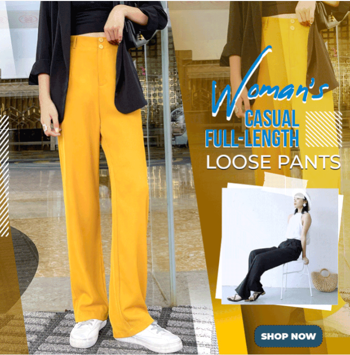 💞 Pantalones Informales de Pierna Ancha para Mujer – Estilo Cómodo y Elegante para Todos los Días ✨👖