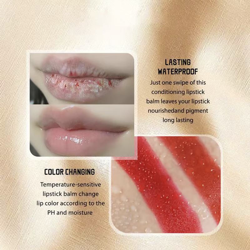 💄✨ Labial CrystalClear Color Alchemy – Cambia de Color y Es Intransferible 💋🌈 ¡Se Tiñe Automáticamente al Contacto para un Look Único y Duradero! 🌟💖