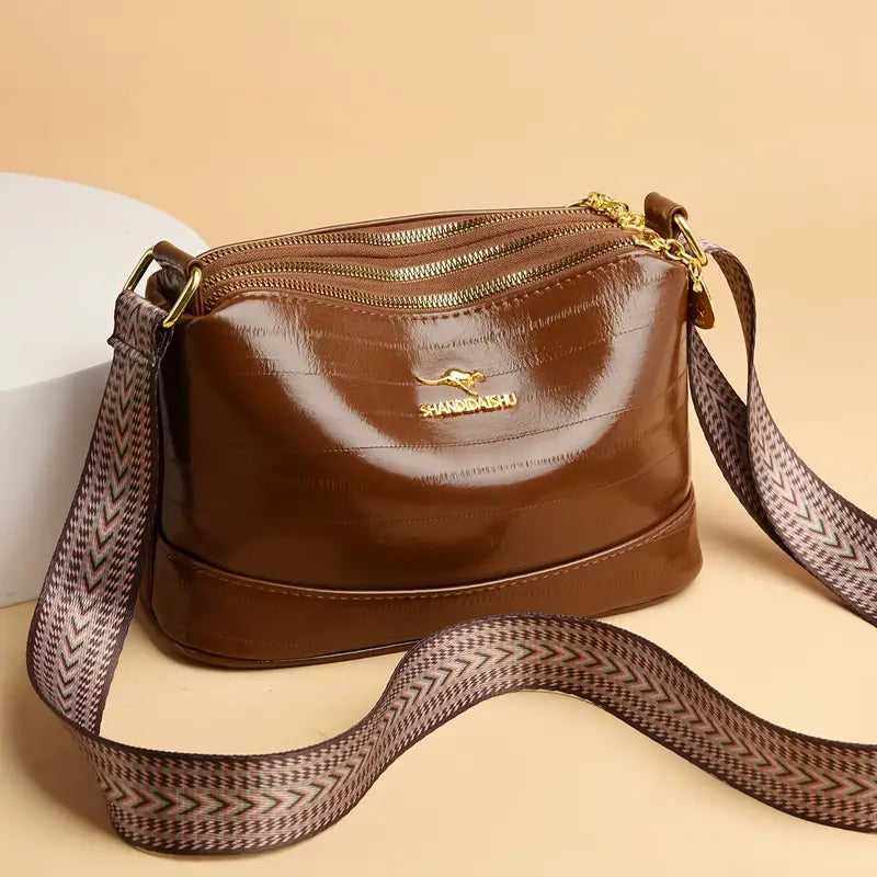 Bolso Casual Tejido Impermeable Aura Prisma Vértice, Organización Elegante y Ligereza Diaria