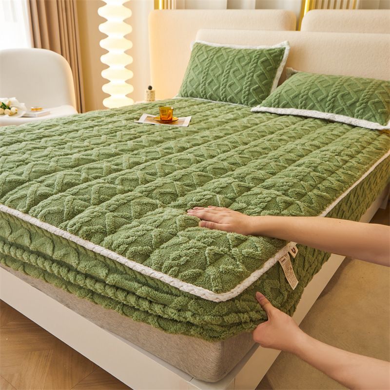 🛏️ Ropa de Cama Cálida de Franela Cepillada ❄️✨ ¡Con bolsillos profundos y esquinas antideslizantes para un descanso perfecto durante todo el año! 🛌🌙