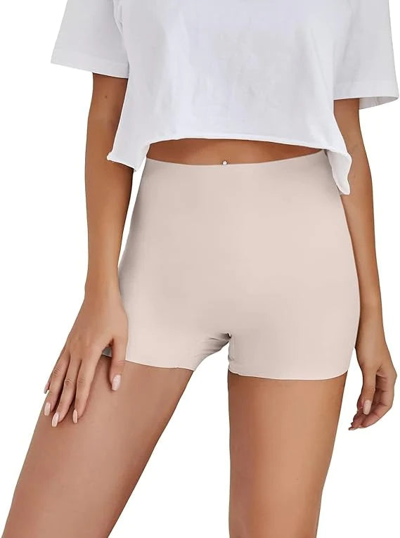 Shorts bóxer sólidos elásticos sin costuras antideslizantes