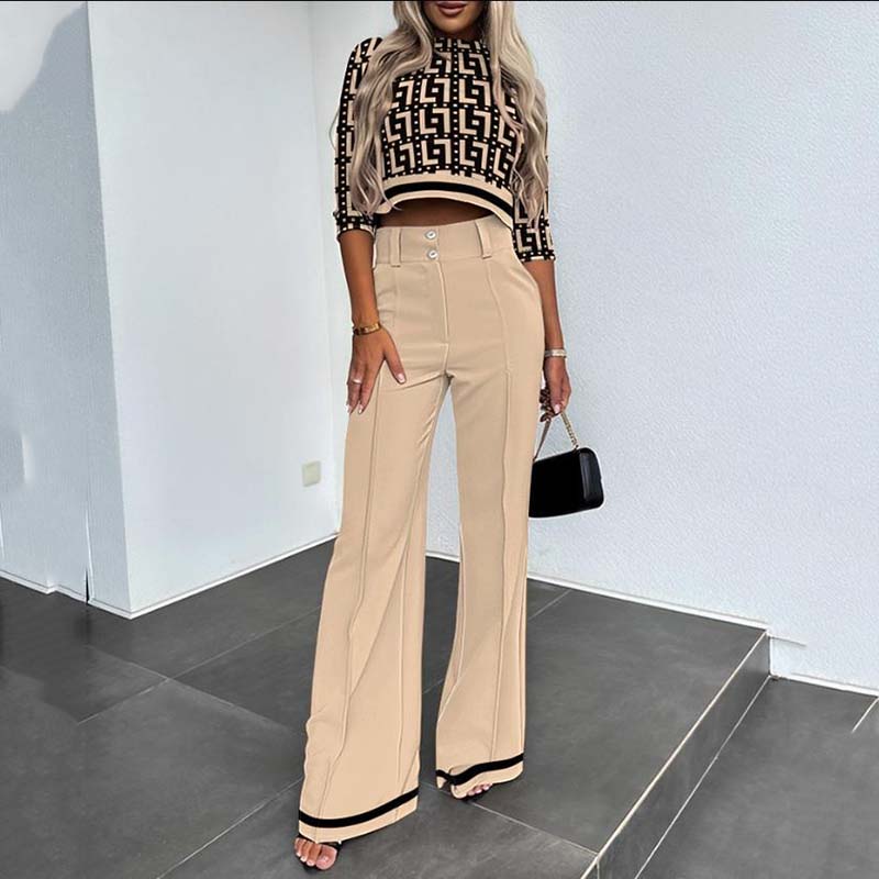 👚✨ Conjunto Elegante de Crop Top y Pantalón Palazzo para Mujer – Comodidad y Estilo en un Solo Look Chic y Moderno 💖🌟