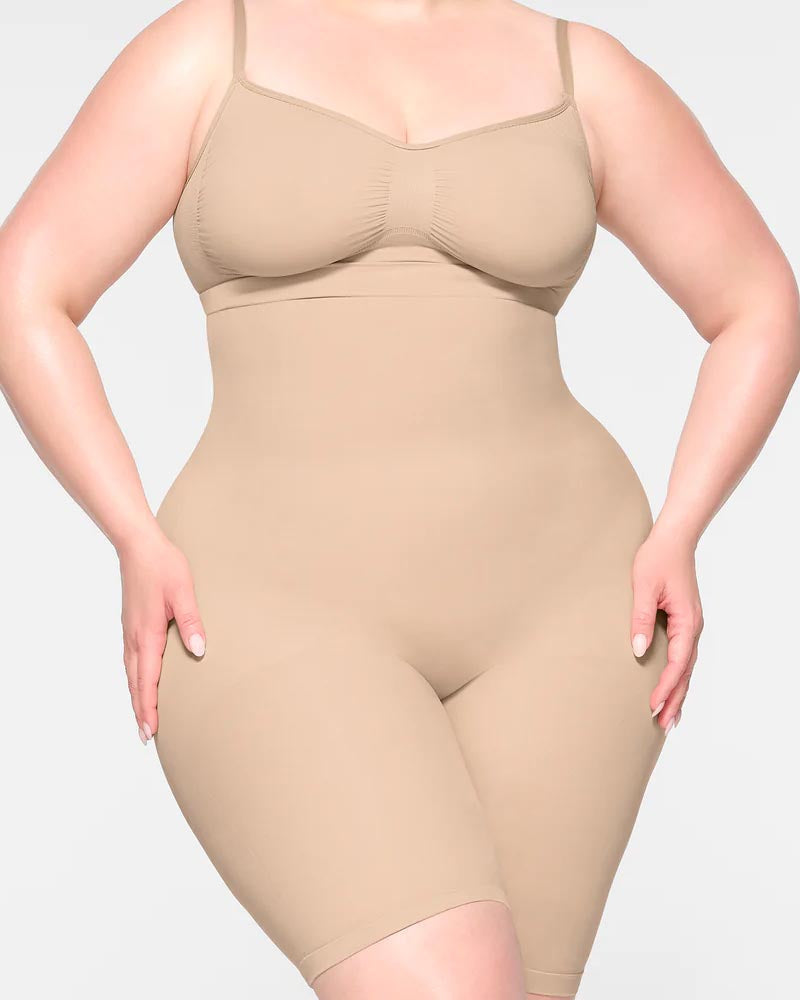 Shorts moldeadores sin costuras de cintura alta para control de abdomen y efecto adelgazante