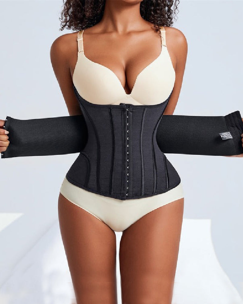 Corset Deportivo Fajador de Cintura para Mujer, Control de Abdomen, Transpirable de Malla con Cinturón Removible