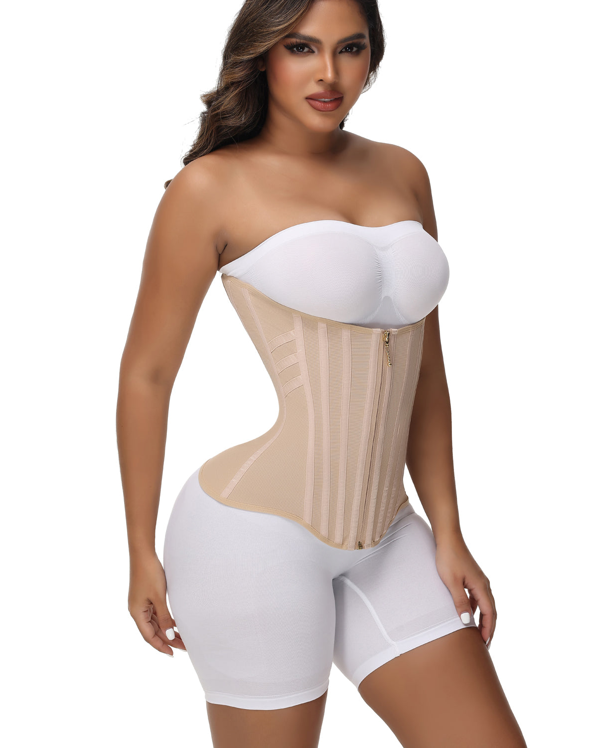 Shapshe® Corset Cinturilla Curvada con Ballenas, Alta Compresión para Cintura Pequeña
