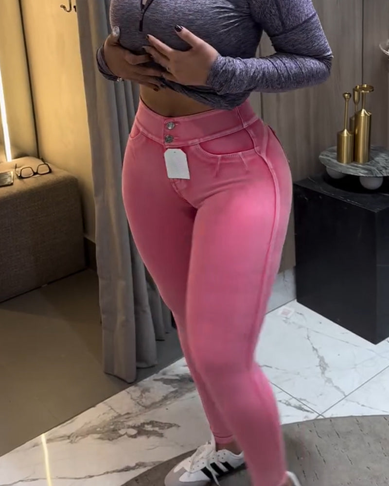 Jeans Skinny Shapshe® Elásticos Levanta Cadera para Mujeres Curvas