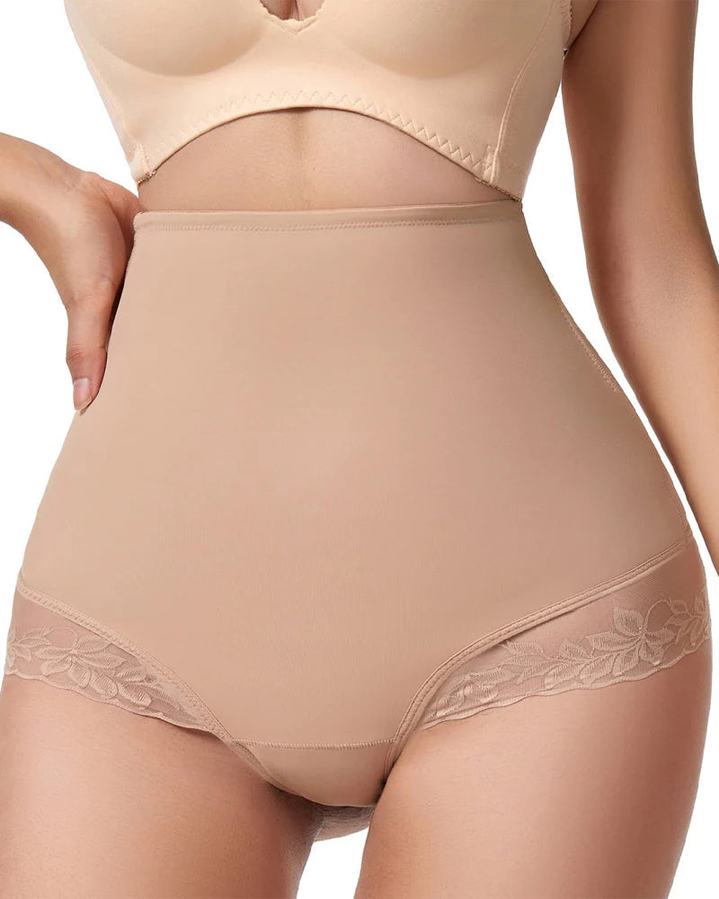 Shorts moldeadores con control abdominal y encaje, tanga sexy, faja corporal ropa interior