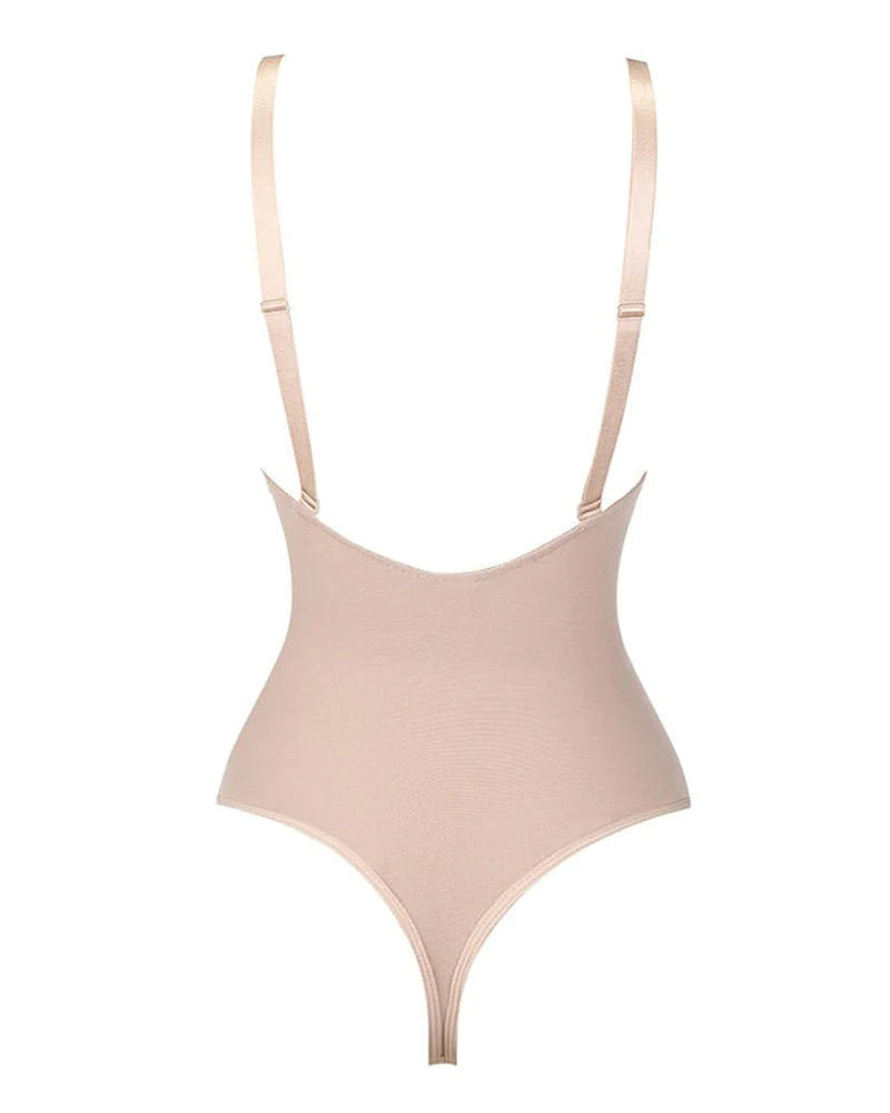 Body Shaper Sin Costuras con Control de Abdomen, Levanta Glúteos, Tanga y Espalda Descubierta