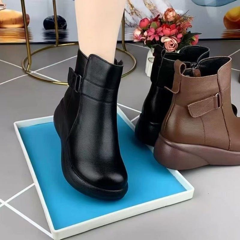 Botas Ortopédicas Cuero Suave Horizonte Jazz Serenidad, Alivio Inmediato para Pies y Espalda