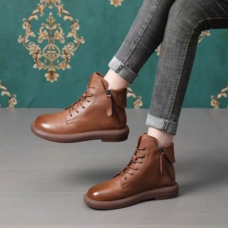 Botas Casual Cuero Suave Cumbre Vitalidad Armonía, Corrección de Postura y Máximo Confort
