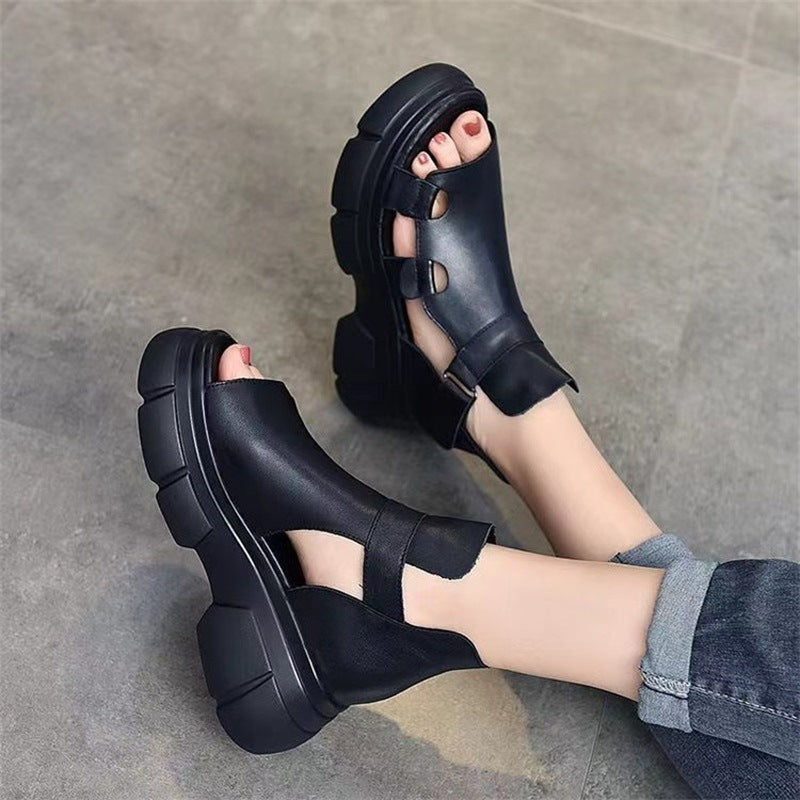 Sandalias Planas Velcro Mar Travesía Calma, Comodidad Ajustable Todo el Día