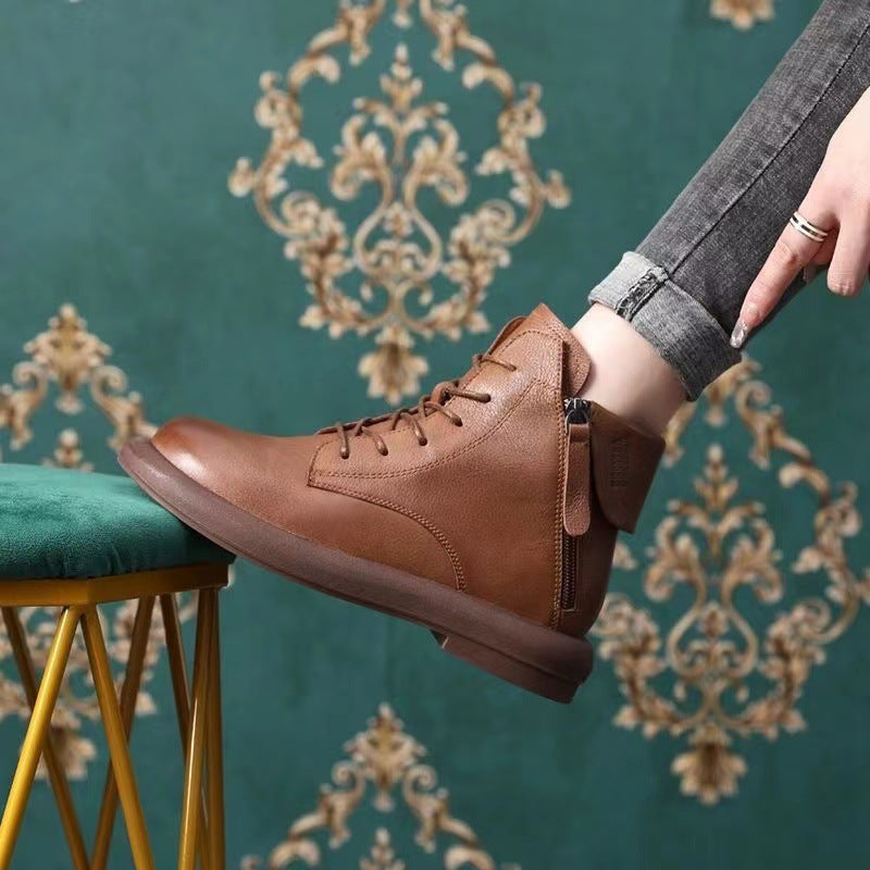 Botas Casual Cuero Suave Cumbre Vitalidad Armonía, Corrección de Postura y Máximo Confort