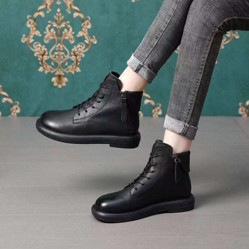 Botas Casual Cuero Suave Cumbre Vitalidad Armonía, Corrección de Postura y Máximo Confort