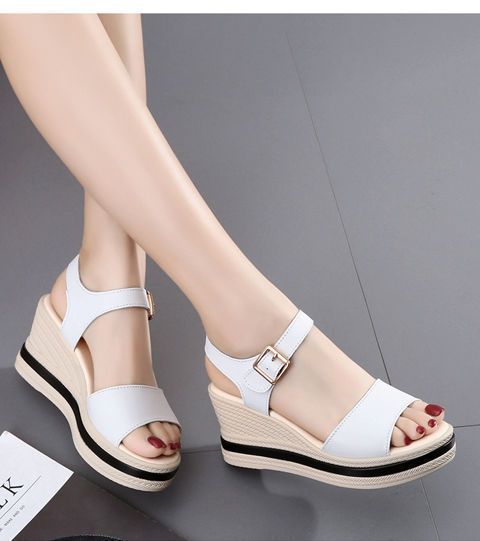 Sandalias de Cuña Cuero Suave Cumbre Vitalidad Horizonte, Postura Mejorada y Comodidad Todo el Día
