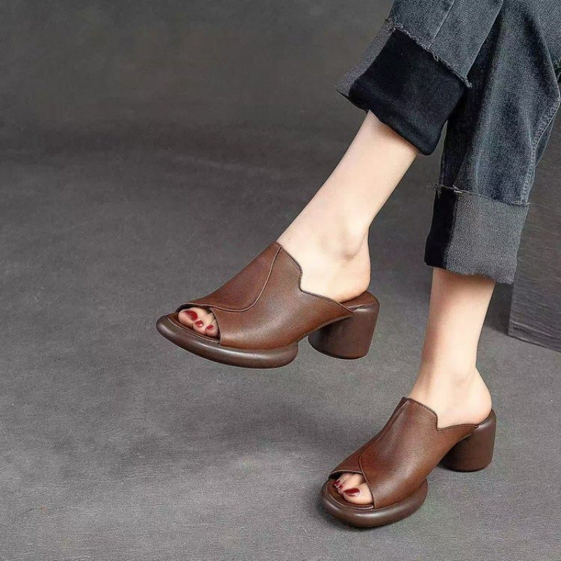 Sandalias de Cuña Cuero Suave Aura Horizonte Vitalidad, Confort y Estilo Todo el Día