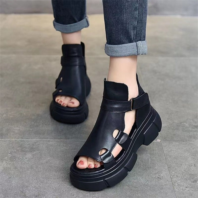Sandalias Planas Velcro Mar Travesía Calma, Comodidad Ajustable Todo el Día