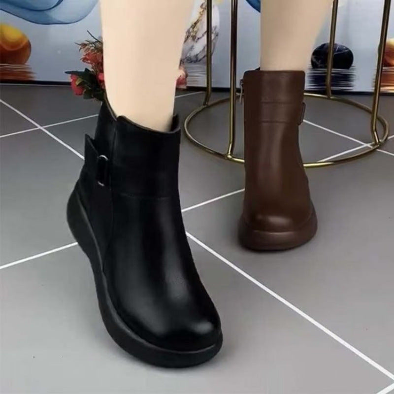 Botas Ortopédicas Cuero Suave Horizonte Jazz Serenidad, Alivio Inmediato para Pies y Espalda