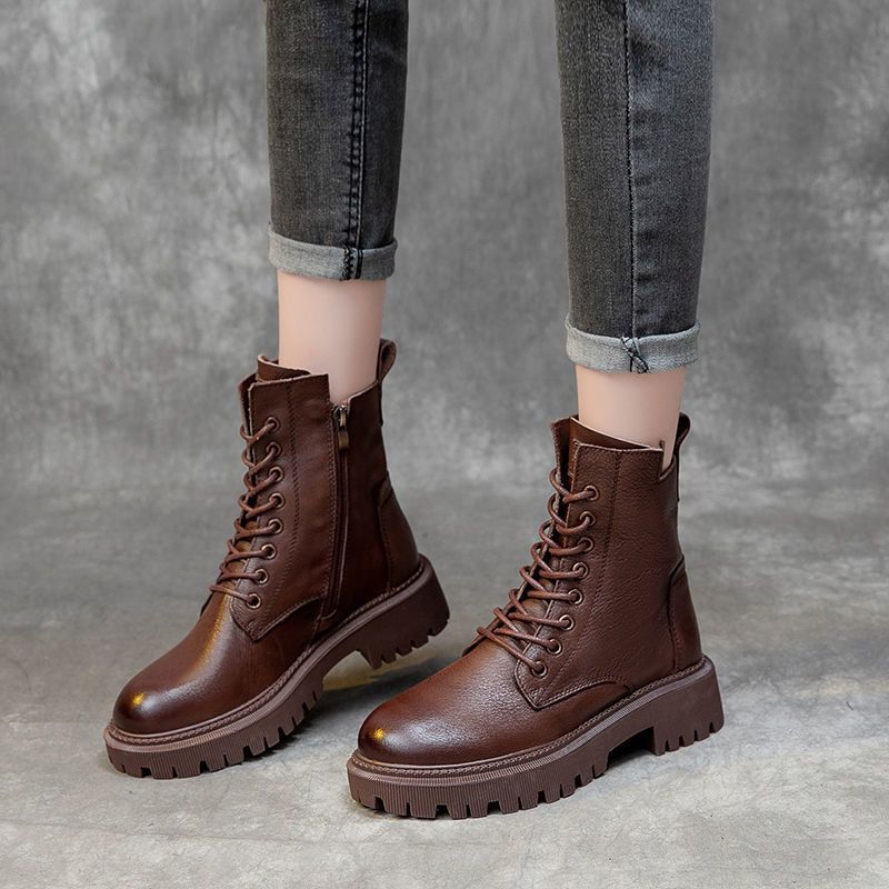 Botas Urbanas Suela Gruesa Eclipse Vintage Inspiración, Elegancia y Comodidad Todo Invierno