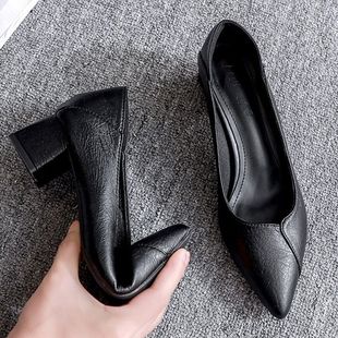 Zapatos de Tacón Medio Cuero Suave Aura Camino Serenidad, Comodidad y Estabilidad Todo el Día