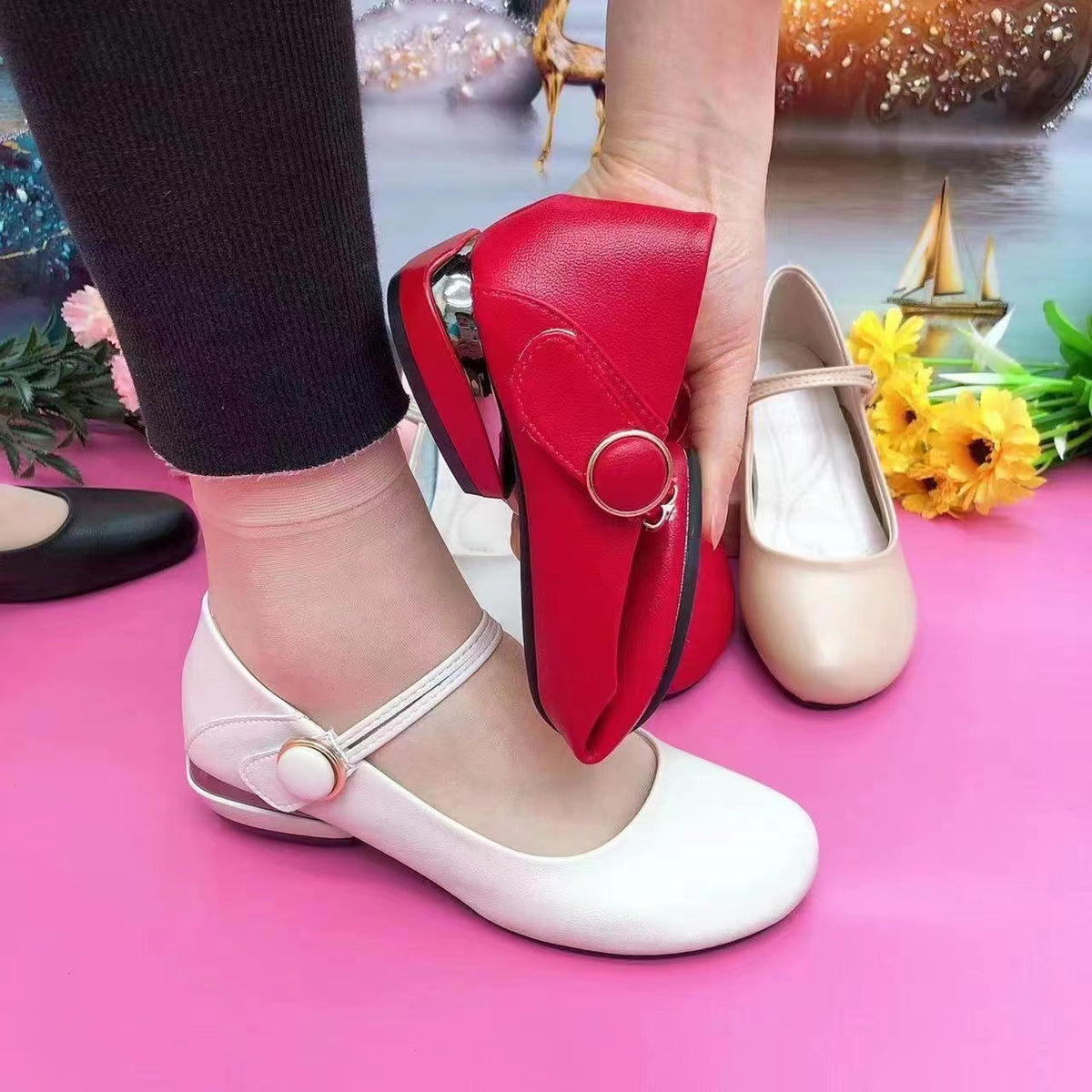 Tacones Altos Cuero Auténtico Jazz Horizonte Esencia, Elegancia Cómoda Todo el Día