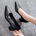 Zapatos de Tacón Medio Cuero Suave Aura Camino Serenidad, Comodidad y Estabilidad Todo el Día