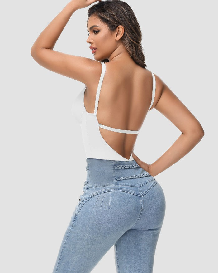 Shapshe® Body Faja Mujer Sin Tirantes Escote en U Control de Abdomen Espalda Baja con Sostén Incorporado Modelador
