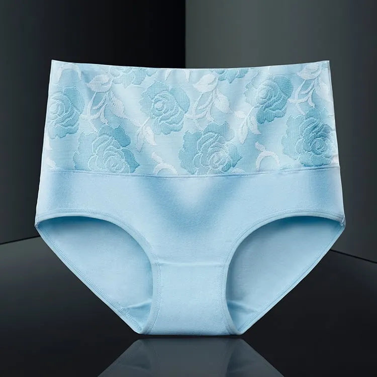 🌸Evento por tiempo limitado, compre 5 y obtenga 5 gratis🌸Ropa interior de algodón antibacteriano e higroscópico adelgazante abdominal de cintura alta