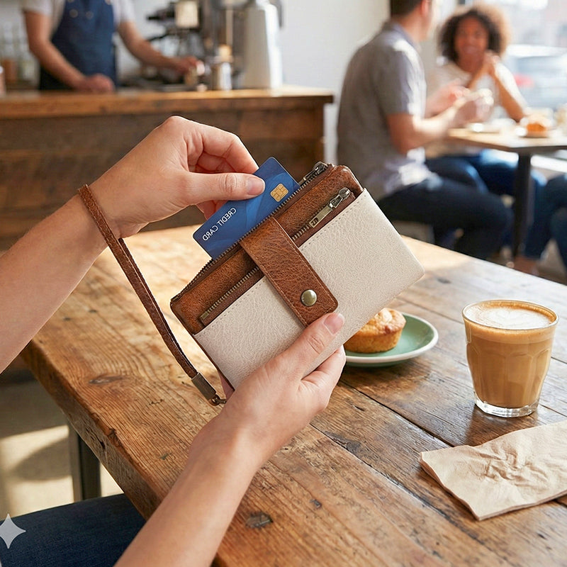 ⏰🔥 ¡50% DE DESCUENTO POR TIEMPO LIMITADO! 💼✨ Cartera de Cuero con Bloqueo RFID – Protege tu Dinero y Tarjetas con Estilo 💖🌿