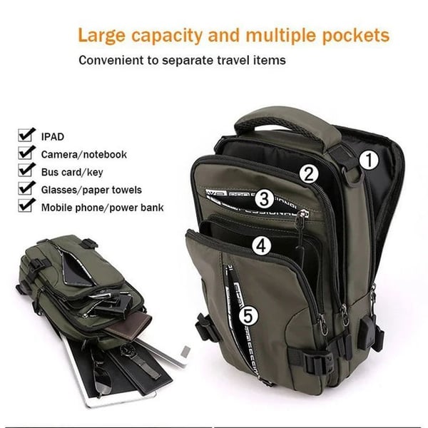 Bolsa de mensajero impermeable multifuncional🔥Promoción por tiempo limitado🔥