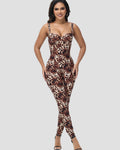 Shapshe® Enterizo Sexy con Tirantes y Estampado de Leopardo con Sostén Incorporado