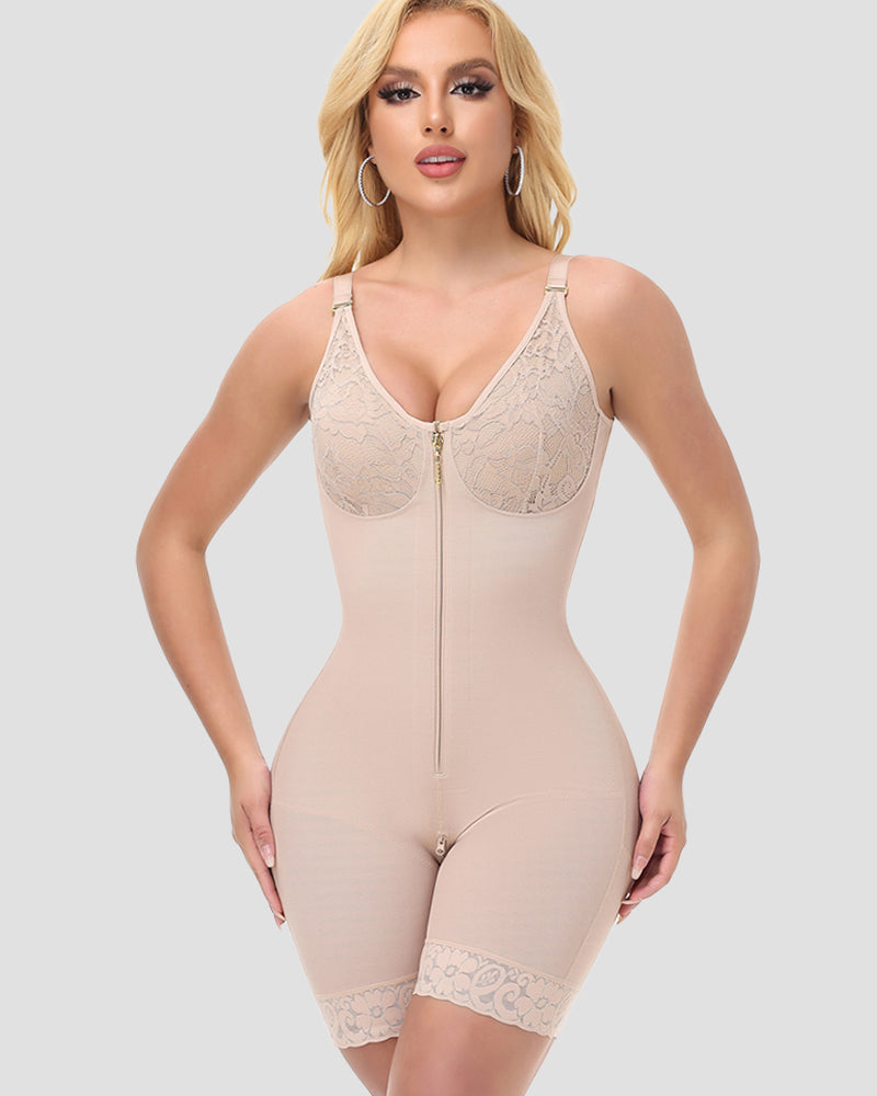 Shapshe® Faja Moldeadora de Cuerpo Completo con Control de Abdomen y Copa de Encaje en Forma de Reloj de Arena