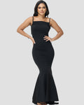 Vestido Maxi de Cola de Pescado para Mujer con Tirantes Finos y Espalda Descubierta Sexy