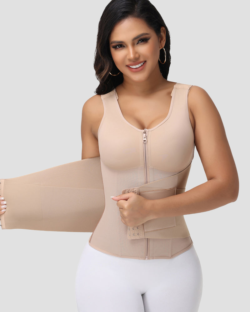 Shapshe® Fajas Colombianas Chaleco Cinturilla de Doble Compresión