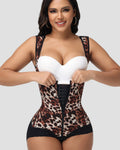 Shapshe® Moldeador Corporal de Alta Compresión con Control de Abdomen y Escote Abierto estilo Leopardo